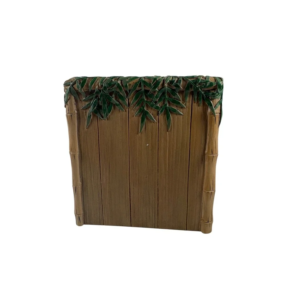 Unbranded Surf Shack Tissue Box Cover Brown Green Excellent Tropical Tiki Decor